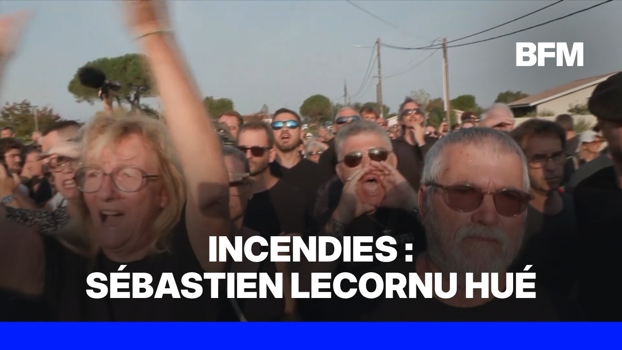 Incendies: Sébastien Lecornu hué à son arrivée au Porge, commune girondine sinistrée