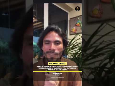 Cantor de rua em situação de vulnerabilidade,Thiago Viana, foi apadrinhado por empresário artístico