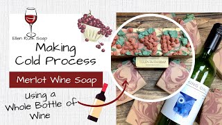 🍷 How to Make Soap with a Whole Bottle of Red Wine 🍷  Making Wine / Lye Solution | Ellen Ruth Soap