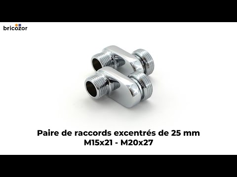 Paire de raccords excentrés de 25 mm - M15x21 - M15x21 RIQUIER