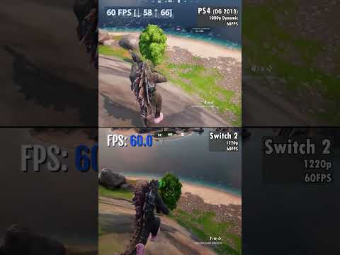 Nintendo Switch 2 vs. PlayStation 4 Fortnite Graphics & FPS Comparison #nintendoswitch2 #ps4