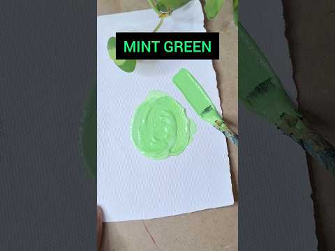 How to get mint green colour by mixing acrylic colours  | colour mixing for mint green #howto