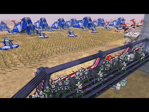 Can Droid Army Siege of WALL FORTRESS Destroy CLONE ARMY Defense?! - Men of War: Star Wars Mod