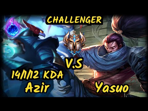 SN Strompest (AZIR) vs YASUO - 14/1/12 KDA MID CHALLENGER GAMEPLAY - NA