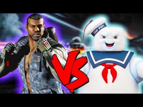 Jax Vs Stay Puft Marshmallow Man Army - Epic Battle - Mortal Kombat Costume Skin Mod