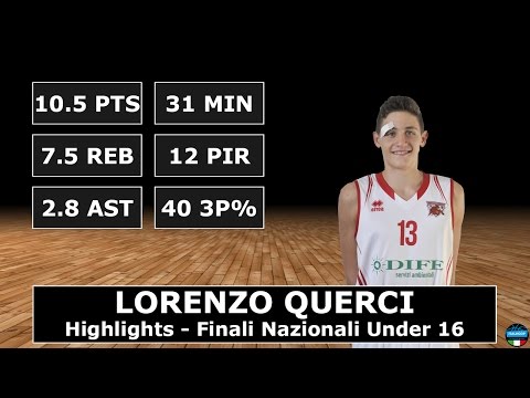 Lorenzo Querci - Highlights - Finali Nazionali U16 Eccellenza 2016