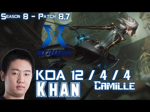 KZ Khan CAMILLE vs KENNEN Top - Patch 8.7 KR Ranked