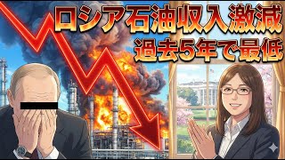 【大打撃】ロシア・国を支える石油ガス収入が過去5年で最低記録！ウクライナ情勢、軍事、経済、外交の最新情報解説