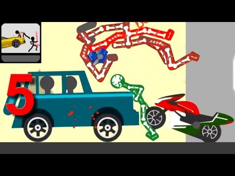Stickman Turbo Dismount : Mad Destroyer Walkthrough Part 5 Android Gameplay HD