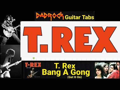 Bang A Gong - T Rex - Guitar + Bass TABS Lesson (Rewind)