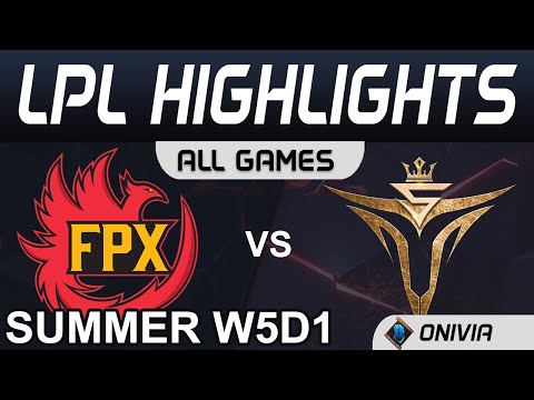 FPX vs V5 Highlights ALL GAMES LPL Summer Season 2020 W5D1 FunPlus Phoenix vs Victory Five by Onivia