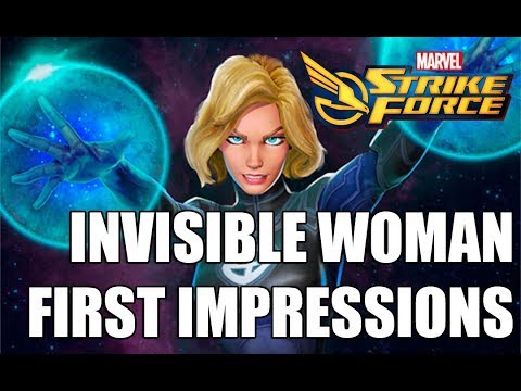 Invisible Woman Rank up, First Impressions & Gameplay - Marvel Strike Force