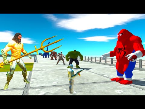 AQUAMAN and FPS AVATAR RESCUE MISSION DEATH RUN - Animal Revolt Battle Simulator