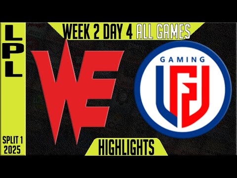 WE vs LGD Highlights ALL GAMES | LPL Split 1 Groups 2025 W2D4 | Team WE vs LGD Gaming