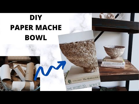 DIY PAPER MACHE BOWL //  McGee & Co and Restoration Hardware inspired.
