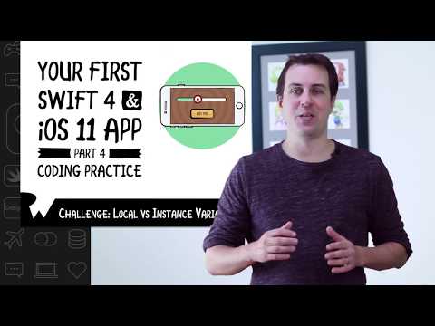 Local vs Instance Variables Challenge Beginning Programming with iOS 11 Swift 4 and Xcode 9