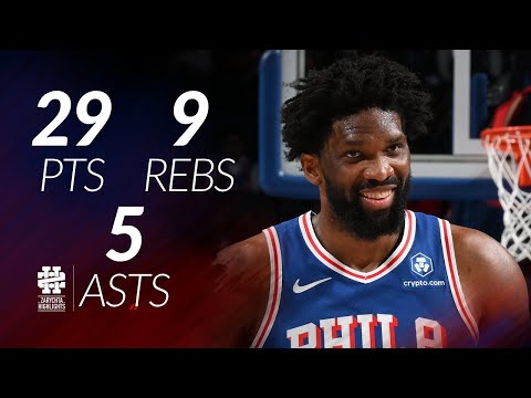 Joel Embiid 29 pts 9 rebs 5 asts vs Bucks 25/26 season