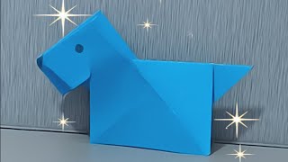"How to Make an Origami Dog: Step-by-Step Guid/ Fun and Simple Origami Dog Craft for Beginners"