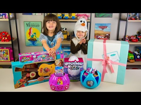 HUGE Frozen Surprise Bucket Disney Princess Surprise Toys for Girls Hatchimals Kinder Playtime Video