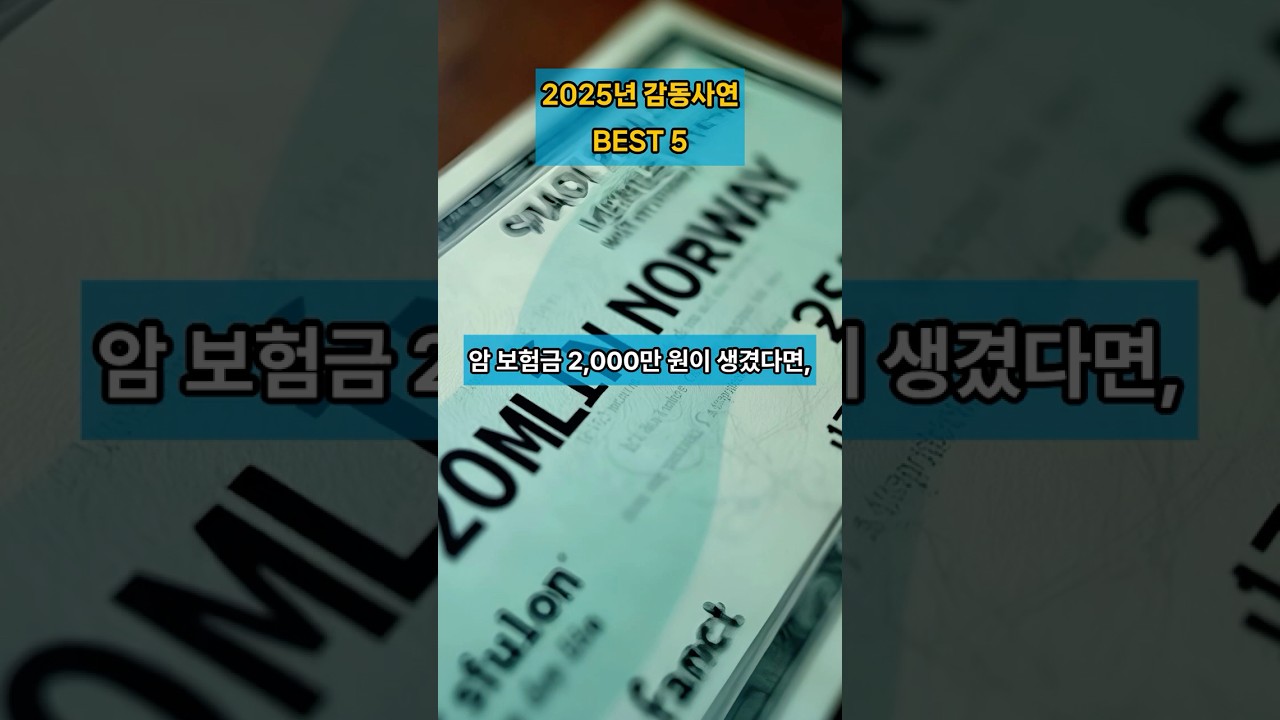 2025년 사람들을 울린 나눔 이야기 best 5 🥹