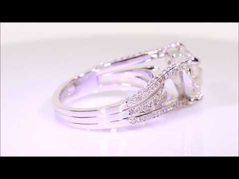 3.58 ctw Diamond Engagement Ring - Heart Shape | BigDiamondsUSA