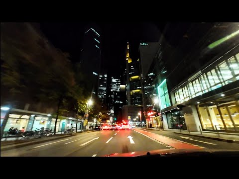 Beautiful Night Drive in Frankfurt am Main, Germany | #vlog #travel #frankfurt #nightlife #viral