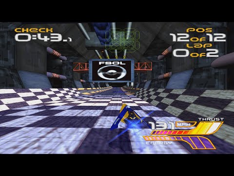 Wipeout 2097 (PSX) - Enhanced Graphics in 4K (+Widescreen) - Gameplay