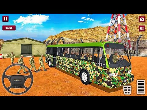 Army Soldier Bus Driving Simulator - Offroad US Transport Duty Driver - Android GamePlay #1