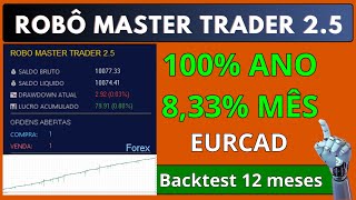100% NO ANO ROBÔ MASTER TRADER 2.5 ATIVO EURCAD VEJA O RESULTADO