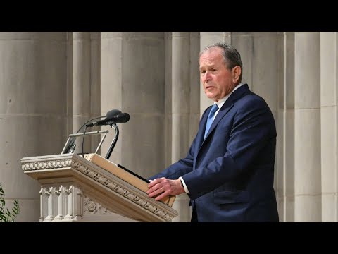 George W. Bush gives eulogy for his former vice president Dick Cheney at Washington funeral service