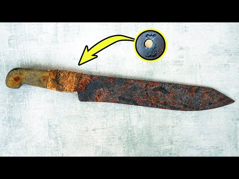 Restoration Rusty Knife With Stamp On Handle