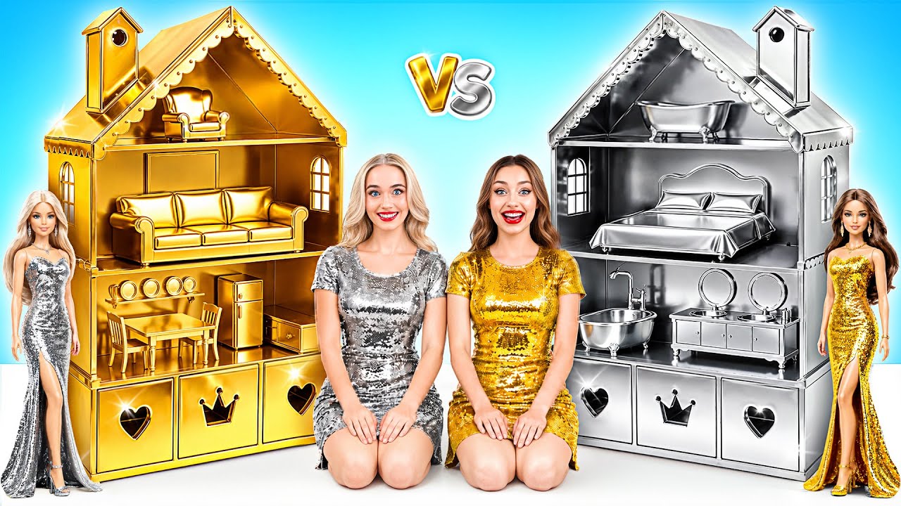 We Build Amazing Doll House Gold vs Silver Challenge | Awesome Creative Challenge by Multi DO Smile