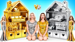 We Build Amazing Doll House Gold vs Silver Challenge | Awesome Creative Challenge by Multi DO Smile