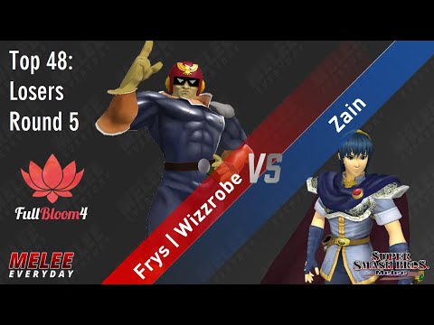 Full Bloom 4 - Frys | Wizzrobe (Captain Falcon) vs. Zain (Marth) - SSBM - Losers Top 8 Qualifier