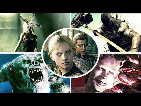 Resident Evil 5 - All Bosses (With Cutscenes) [2K 60FPS]
