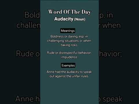 Audacity - Word of the day with sentences #learnenglish #buildvocabulary @engolingopro