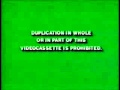 Green FBI Warning Screen For VHS