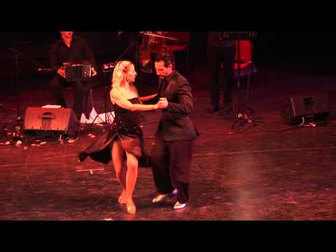  Celine Ruiz  and  Damian Rosenthal  are  dancing  to  a  tango  in  2012