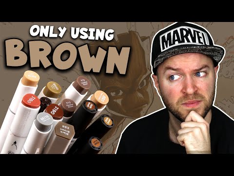 Coloring using EVERY BROWN MARKER I own - "I'm GROOT"