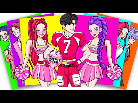 HUNTRIX DRESS-UP PINK OUTFIT OF CHEER LEADER  - KPOP DEMON HUNTERS | Fashion Sticker DIY