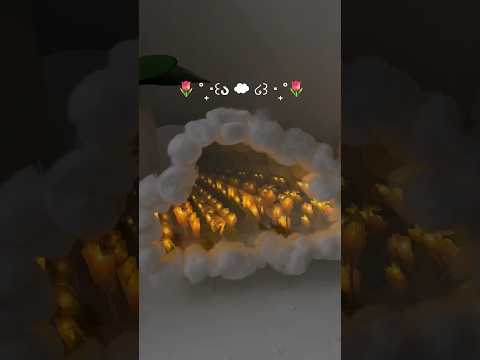 The viral cloud mirror & tulip light DIY 😭🫶🏻🌷☁️