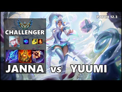 SEASON 12 CHALLENGER Support Gameplay - JANNA vs YUUMI Patch 12.3