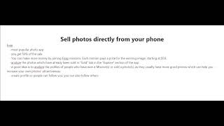 Sell Your Photos on Internet from Phone