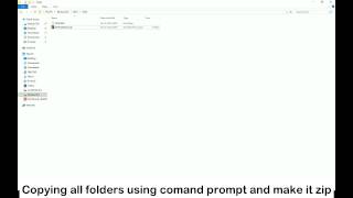 Copy full directory using command prompt and make zip