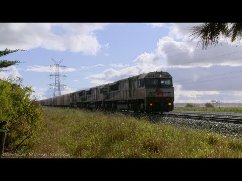 SCT 5PM9 Freight Train In Sun-Shower - PoathTV Australian Railways