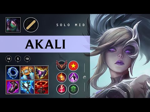 Akali Mid vs Lucian - VN Grandmaster Patch 25.22