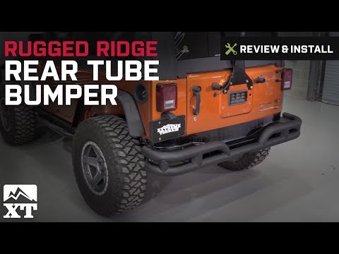 Jeep Wrangler Rugged Ridge Rear Tube Bumper, Textured Black (2007-2017 JK) Review & Install