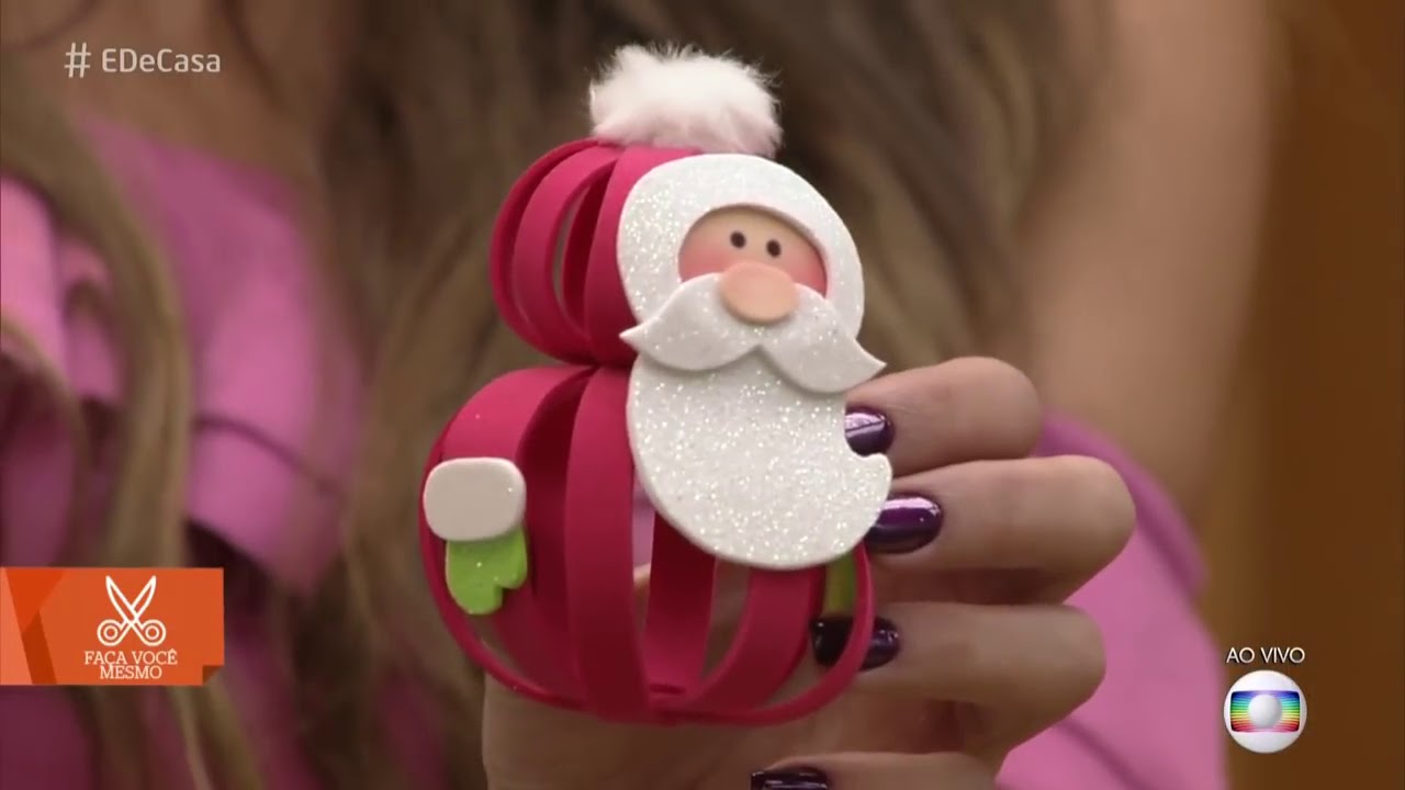 Enfeite de Natal com E.V.A - Amanda Pin no É de Casa