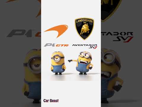 Lamborghini Aventador SVJ vs McLaren P1 GTR  minions style funny #tiktok #lamborghini #mclaren #fyp