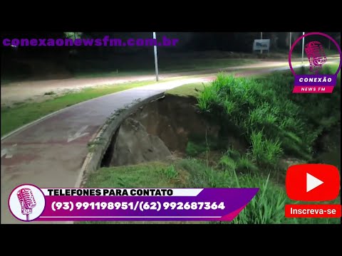 Denúncia de Moradores de Faina Sobre a cratera no lago municipal